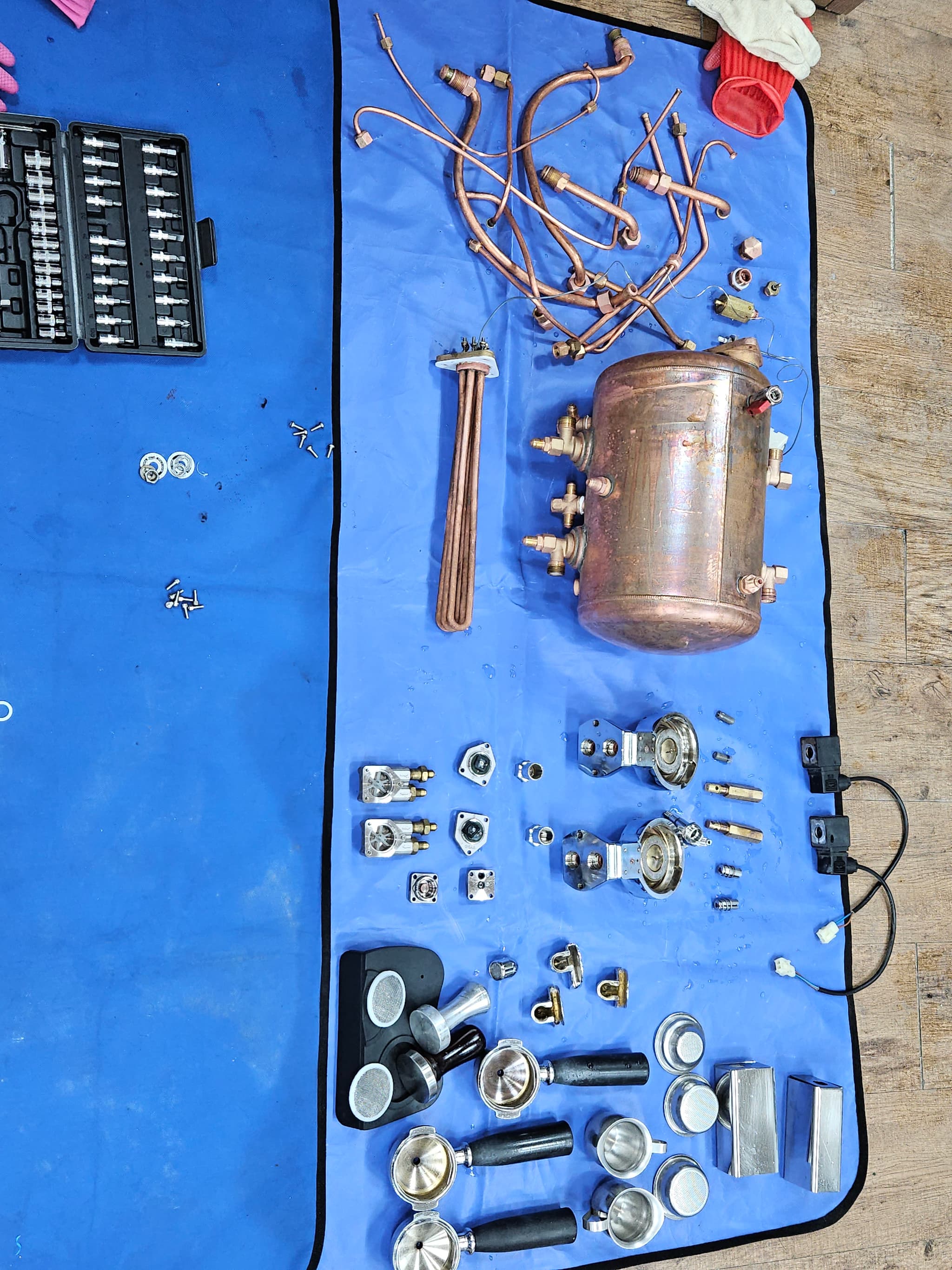 반자동 세척 후 커피머신